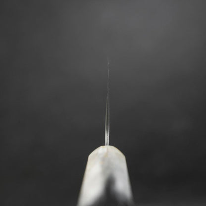 Nakiri AUS-10 Tsuchime Damascus Ocean Black White Gold Handle 165mm