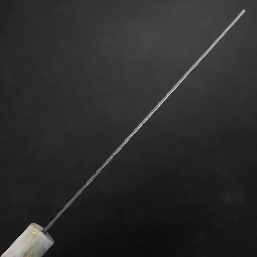 Nakiri AUS-10 Tsuchime Damascus Ocean Black White Gold Handle 165mm