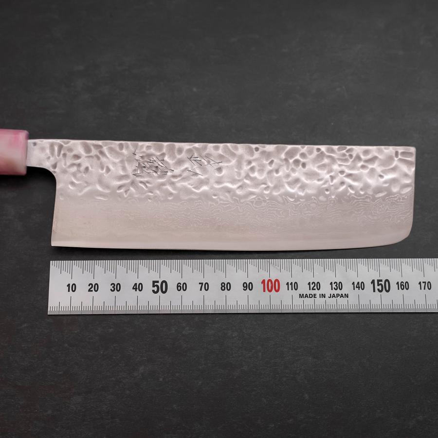 Nakiri AUS-10 Tsuchime Damascus Ocean Sakura Handle 165mm