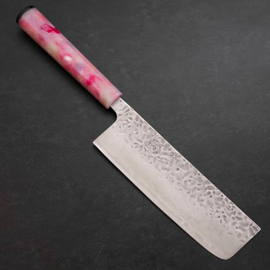 Nakiri AUS-10 Tsuchime Damascus Ocean Sakura Handle 165mm