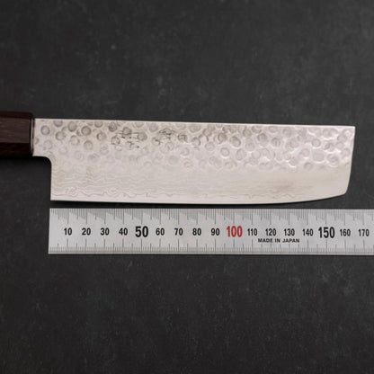 Nakiri AUS-10 Tsuchime Damascus Shitan Walnut Handle 165mm