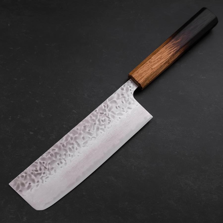 Nakiri AUS-10 Tsuchime Damascus Yaki Urushi Handle 165mm