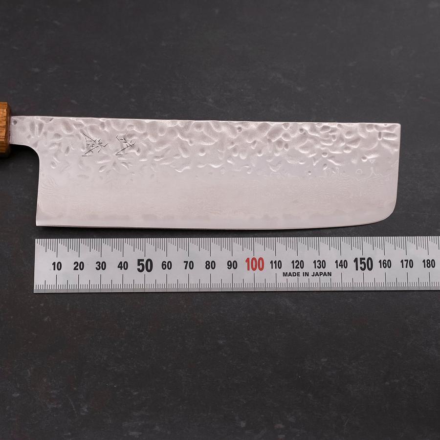 Nakiri AUS-10 Tsuchime Damascus Yaki Urushi Handle 165mm
