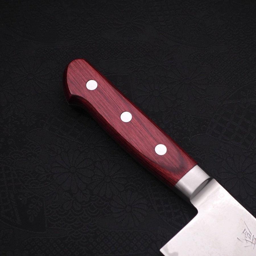 Nakiri AUS-10 Wave Damascus Western Red Handle 165mm