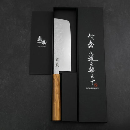Nakiri AUS-8 Nashiji Olive Handle 165mm