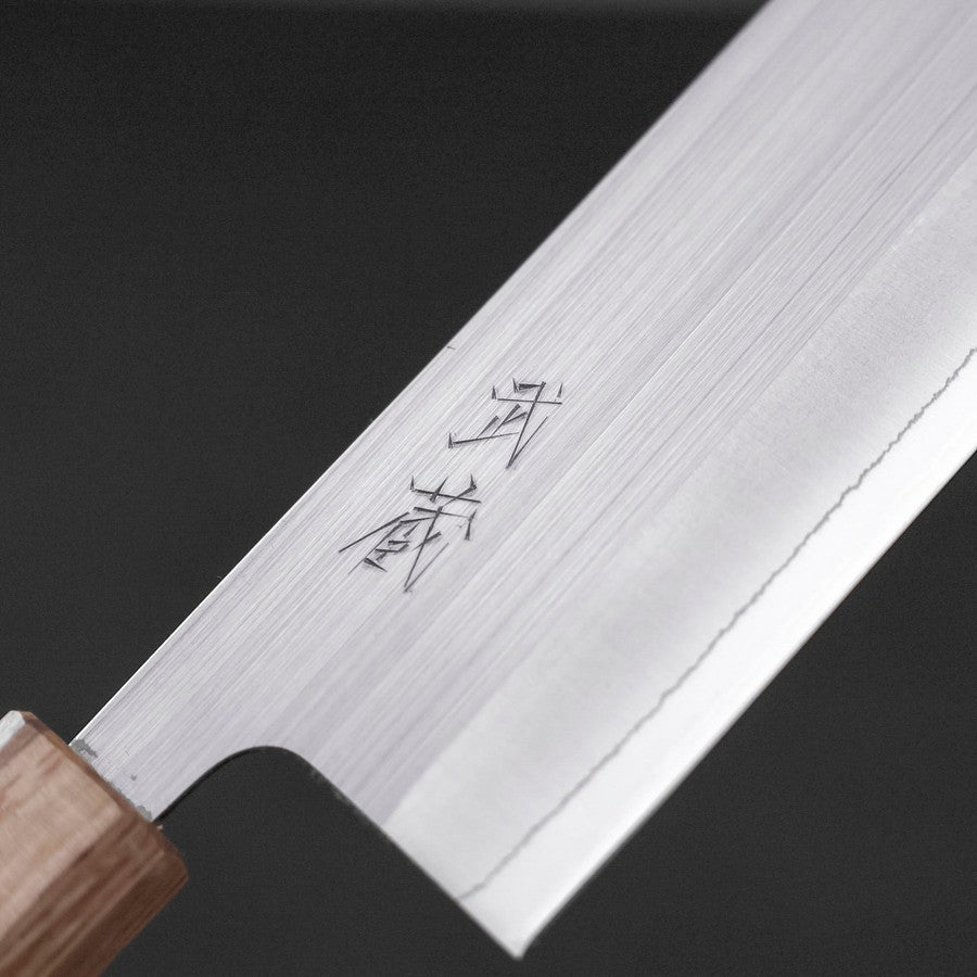 Nakiri AUS-8 Polished Oak Handle 165mm