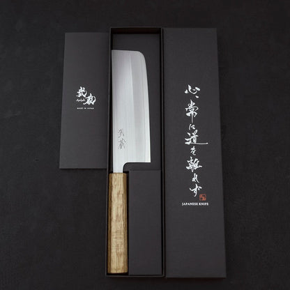 Nakiri AUS-8 Polished Oak Handle 165mm
