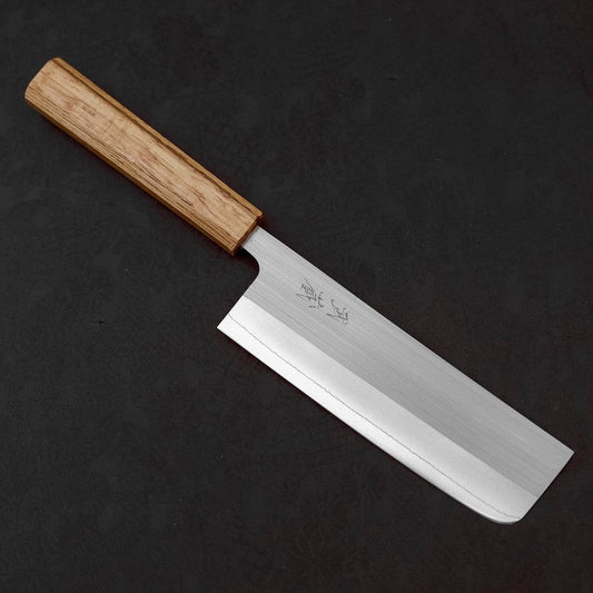 Nakiri AUS-8 Polished Oak Handle 165mm