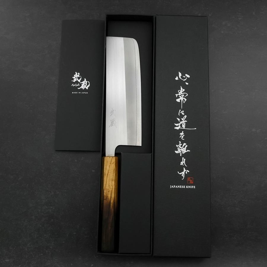 Nakiri AUS-8 Polished Yaki Urushi Handle 165mm