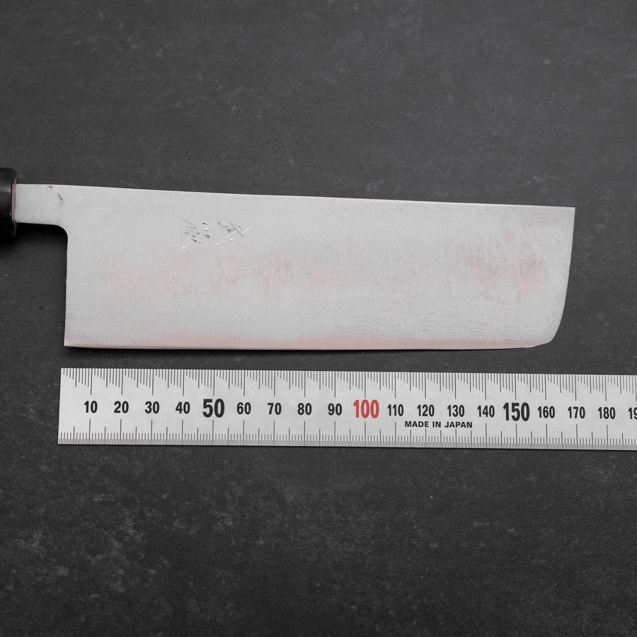 Nakiri Blue Super Damascus Buffalo Magnolia Handle 165mm