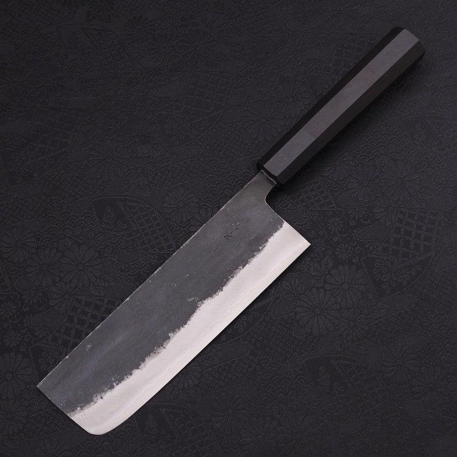 Nakiri Blue Super Kurouchi Buffalo Ebony Handle 165mm