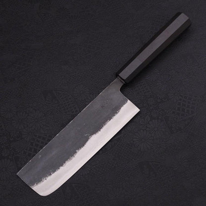 Nakiri Blue Super Kurouchi Buffalo Ebony Handle 165mm
