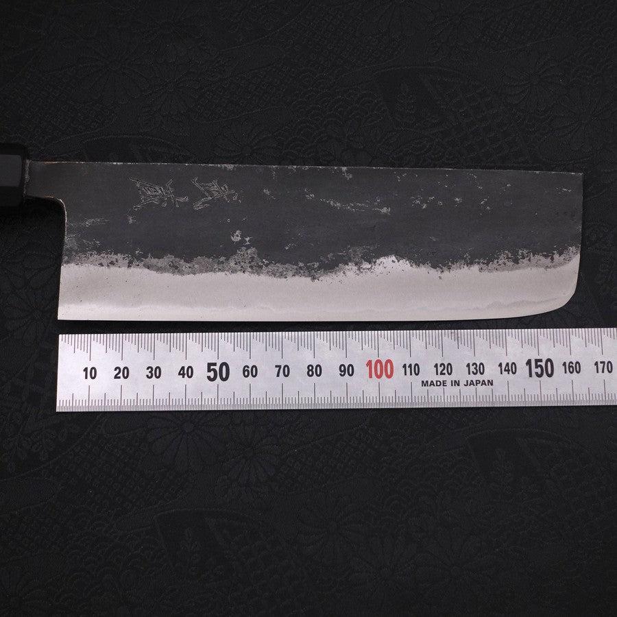 Nakiri Blue Super Kurouchi Buffalo Ebony Handle 165mm