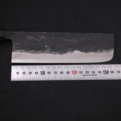 Nakiri Blue Super Kurouchi Buffalo Ebony Handle 165mm