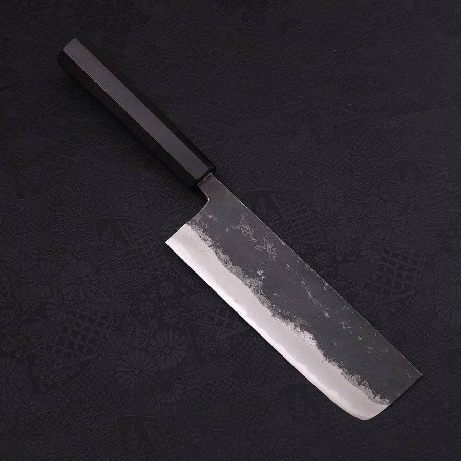 Nakiri Blue Super Kurouchi Buffalo Ebony Handle 165mm