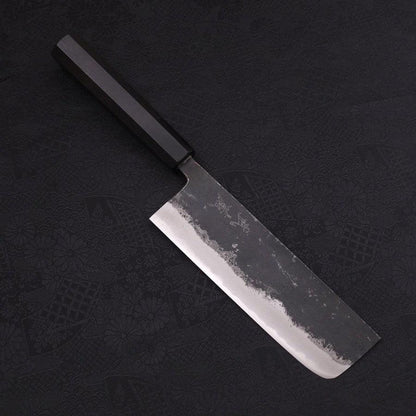 Nakiri Blue Super Kurouchi Buffalo Ebony Handle 165mm