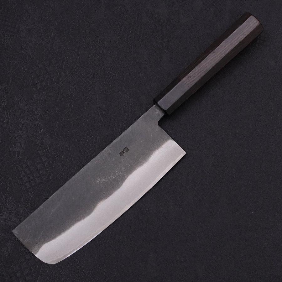 Nakiri Blue Steel #2 Kurouchi Chokin Kappa Fishing Slipping Buffalo Ebony Handle 165mm
