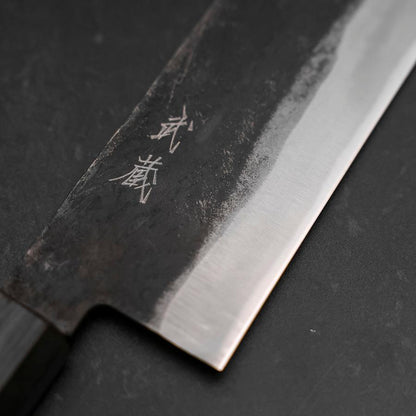 Nakiri Blue Steel #2 Kurouchi Dark Blue Urushi Handle 165mm