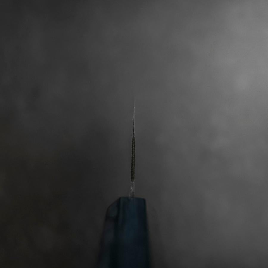 Nakiri Blue Steel #2 Kurouchi Dark Blue Urushi Handle 165mm