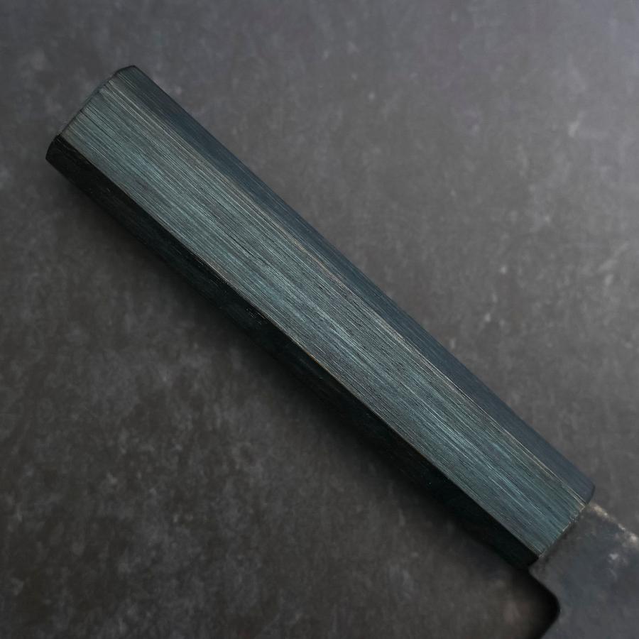 Nakiri Blue Steel #2 Kurouchi Dark Blue Urushi Handle 165mm