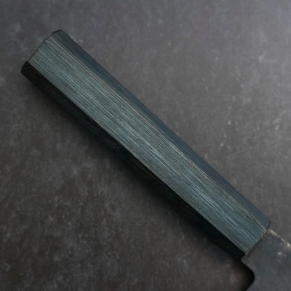 Nakiri Blue Steel #2 Kurouchi Dark Blue Urushi Handle 165mm