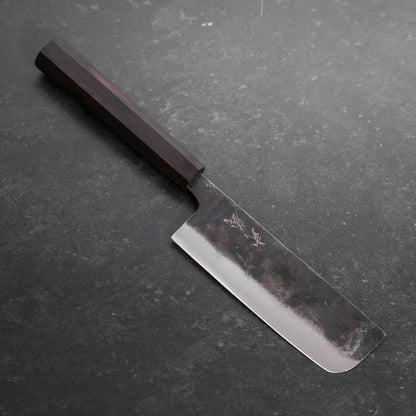 Nakiri Blue Steel #2 Kurouchi Ebony Handle 120mm