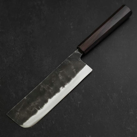Nakiri Blue Steel #2 Kurouchi Ebony Handle 165mm