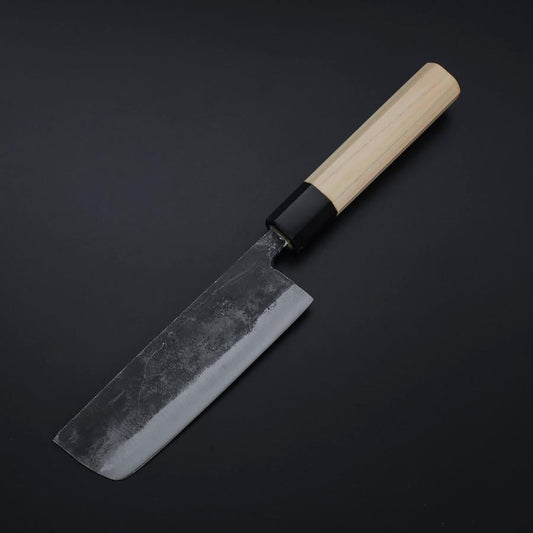 Nakiri Blue Steel #2 Kurouchi Hinoki Handle 135mm