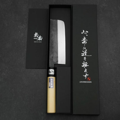 Nakiri Blue Steel #2 Kurouchi Magnolia Handle 165mm