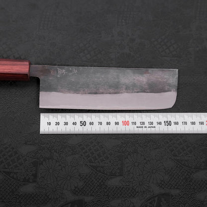 Nakiri Blue Steel #2 Kurouchi Purple Urushi Handle 165mm