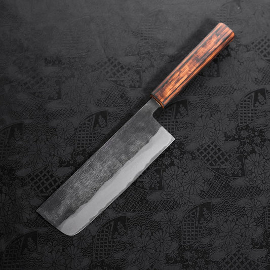 Nakiri Blue Steel #2 Kurouchi Sumi Urushi Handle 165mm