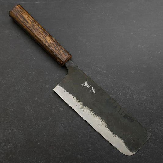 Nakiri Blue Steel #2 Kurouchi Sumi Urushi Handle 165mm