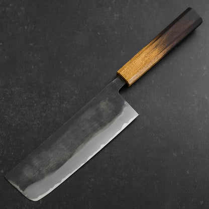 Nakiri Blue Steel #2 Kurouchi Yaki Urushi Handle 165mm