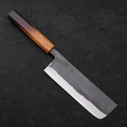 Nakiri Blue Steel #2 Kurouchi Yaki Urushi Handle 165mm