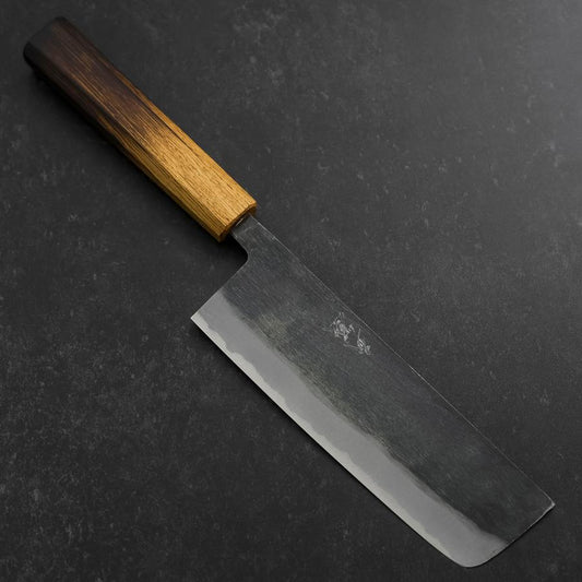 Nakiri Blue Steel #2 Kurouchi Yaki Urushi Handle 165mm