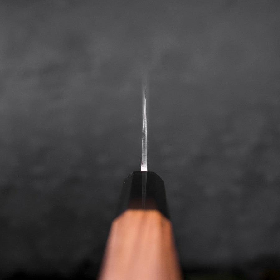 Nakiri Blue Steel #2 Stainless Clad Nashiji Buffalo Teak Handle 165mm