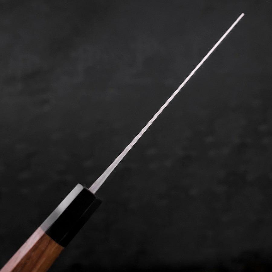 Nakiri Blue Steel #2 Stainless Clad Nashiji Buffalo Teak Handle 165mm