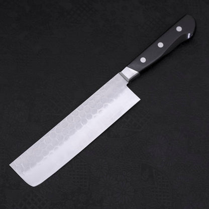 Nakiri Blue Steel #2 Tsuchime Stainless Clad Western Handle 165mm