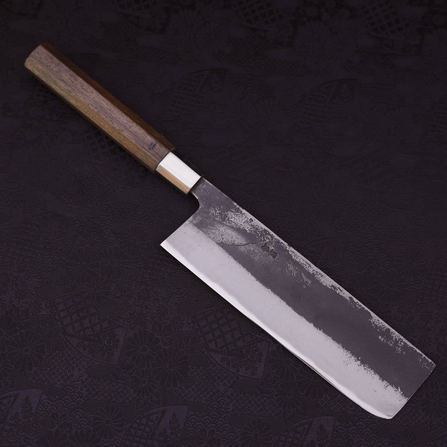 Nakiri Blue Steel #2 Walnut Handle 200mm
