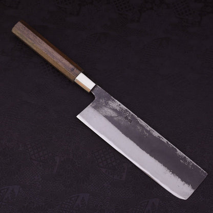Nakiri Blue Steel #2 Walnut Handle 200mm