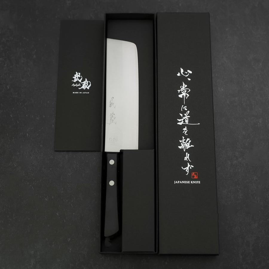 Nakiri Chromax Polished Western Black Handle 165mm