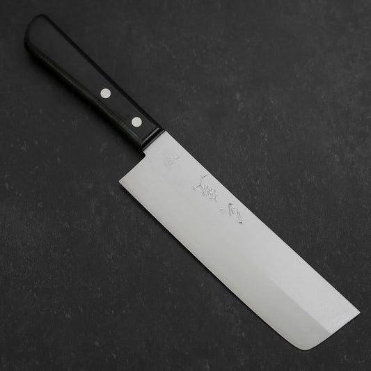 Nakiri Chromax Polished Western Black Handle 165mm