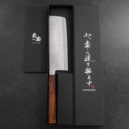 Nakiri Chromax Tsuchime Sumi Urushi Handle 165mm