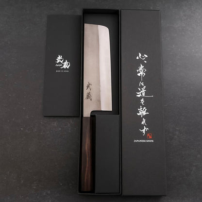 Nakiri SKD11 Nashiji Ebony Handle 165mm
