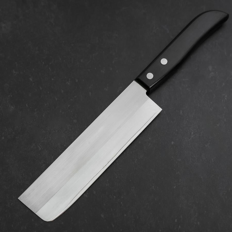 Nakiri SKD12 Polished Western Black Handle 165mm