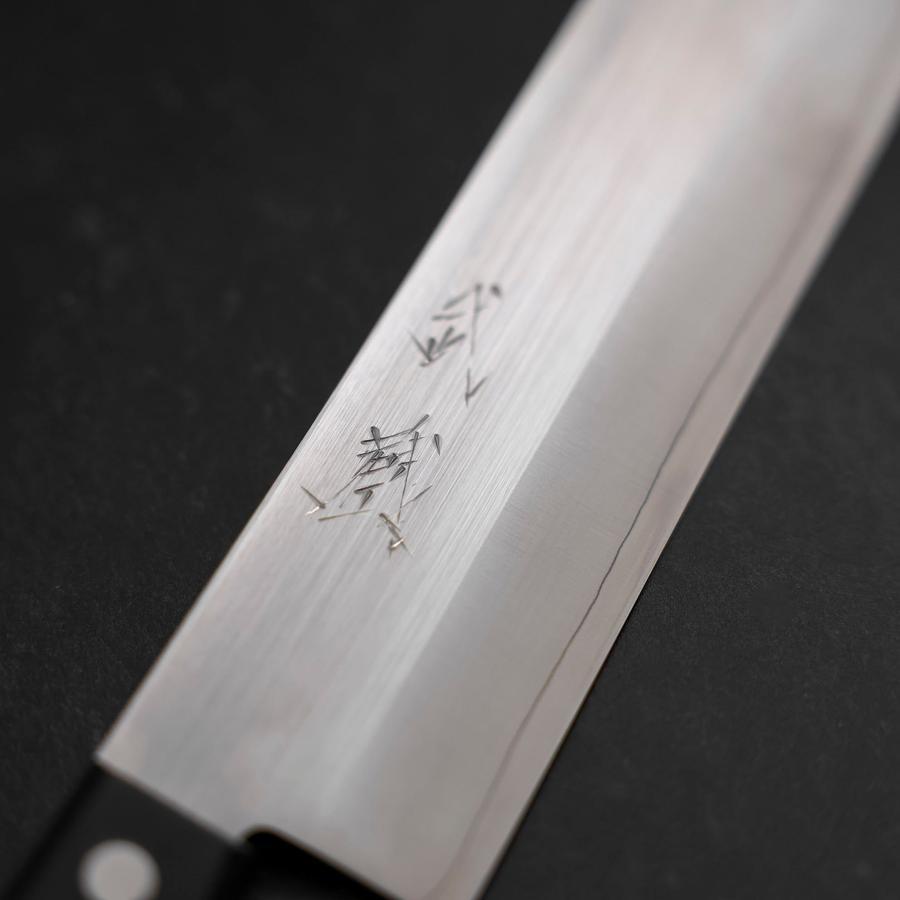 Nakiri SKD12 Polished Western Black Handle 165mm