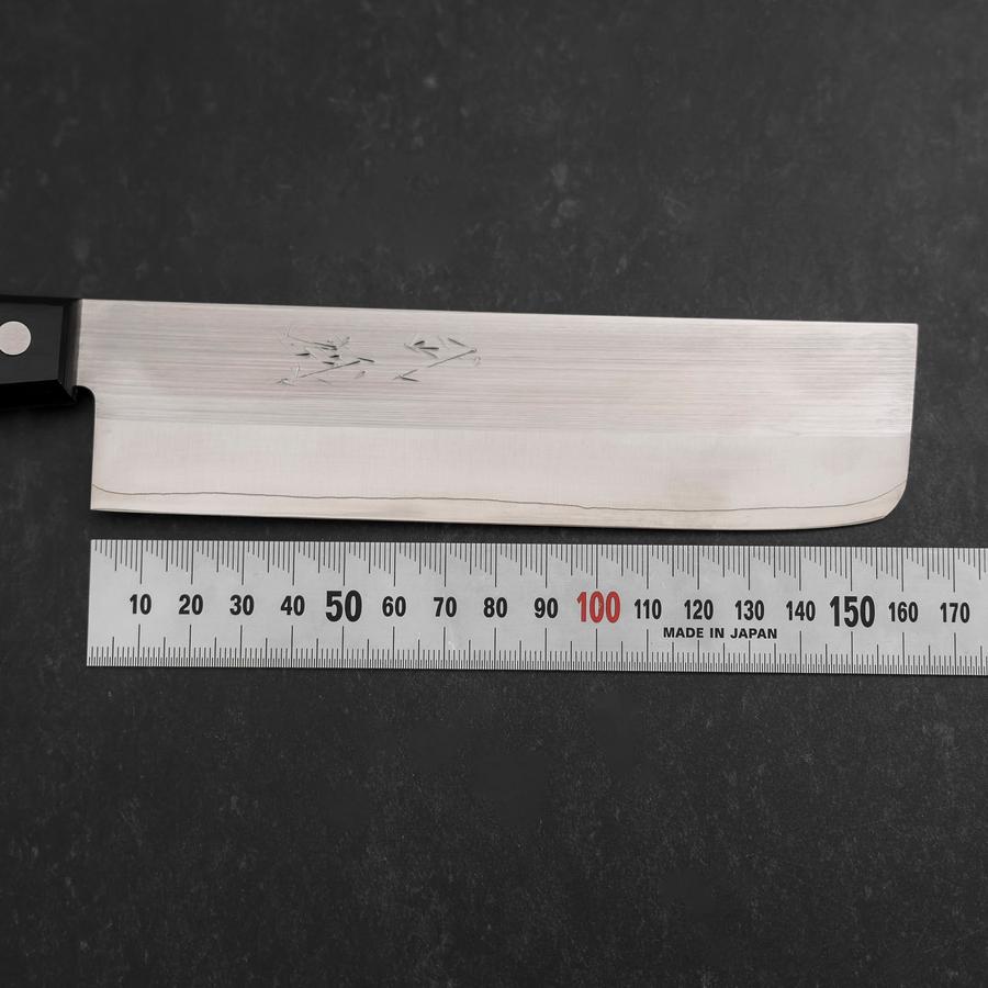 Nakiri SKD12 Polished Western Black Handle 165mm