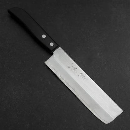 Nakiri SKD12 Polished Western Black Handle 165mm
