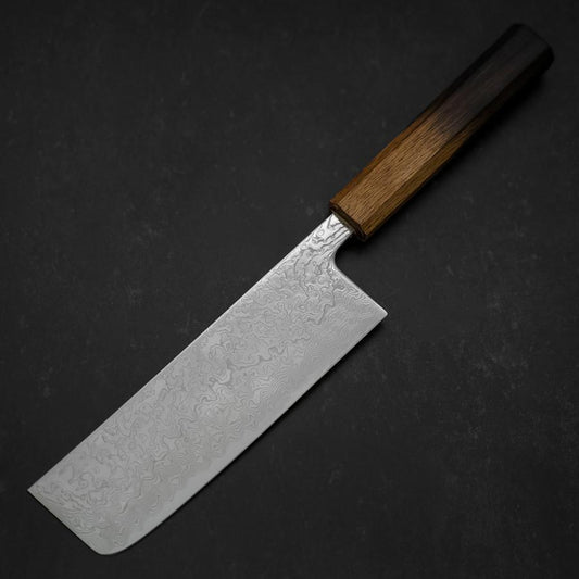 Nakiri SLD Wave Nickel Damascus Yaki Urushi Handle 165mm