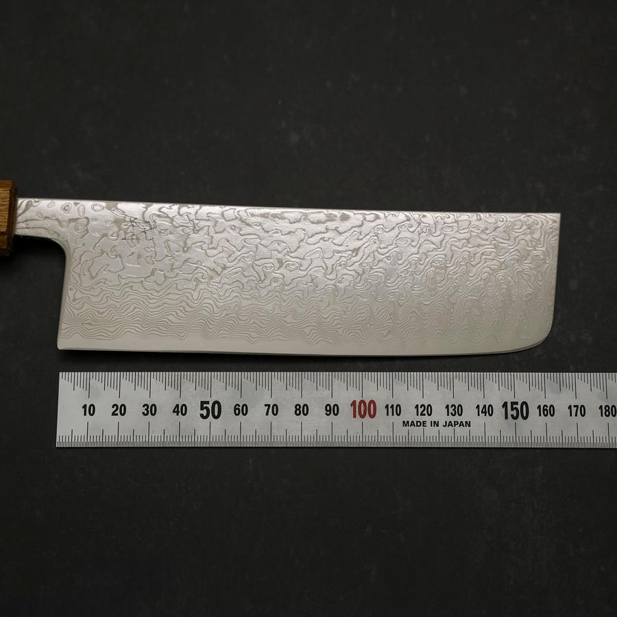 Nakiri SLD Wave Nickel Damascus Yaki Urushi Handle 165mm